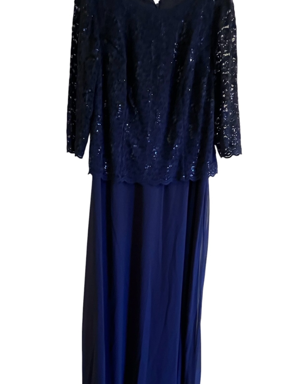 Alex Evenings Sequin Embellished Lace Top Gown Size 16W NWOT - Picture 7 of 14
